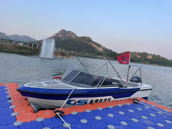 莱芜浮桥安装现场图